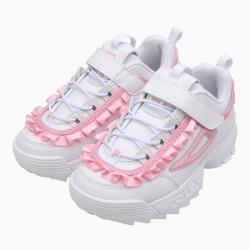 Fila Disrupter 2 Kd Ruffle - Poikien Ahdonghwa Kengät - Valkoinen/Pinkki | FI-82432